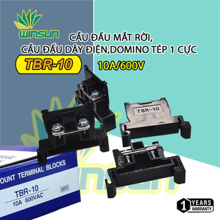 Cầu đấu điện domino, cầu đấu mắt rời, cầu đấu dây điện, domino tép 1 cực tbr-10a,20a,30a