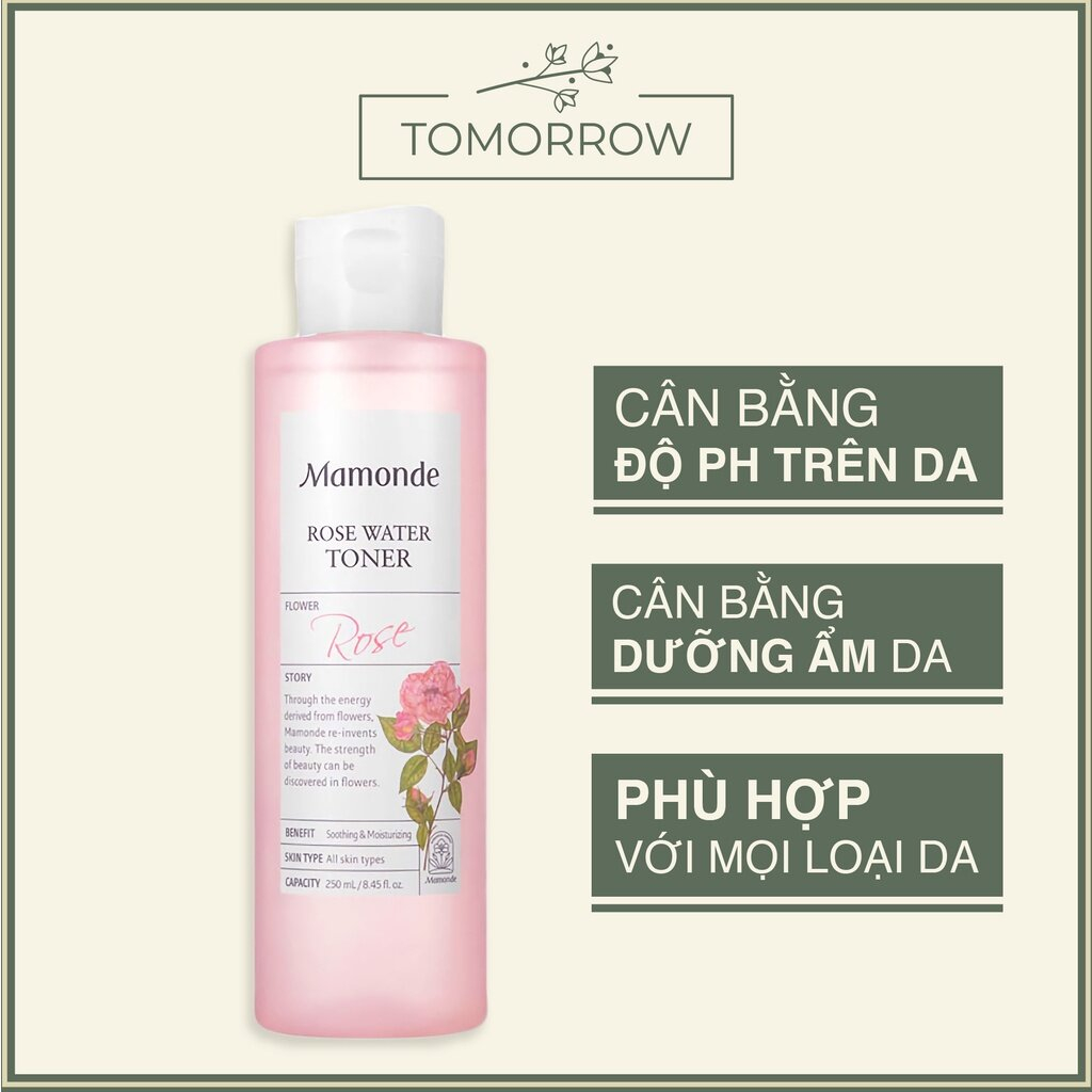 Toner Mamonde - Nước Hoa Hồng Cung Cấp Độ Âm Mamonde Rose Water Toner 250ml (cosmetic)