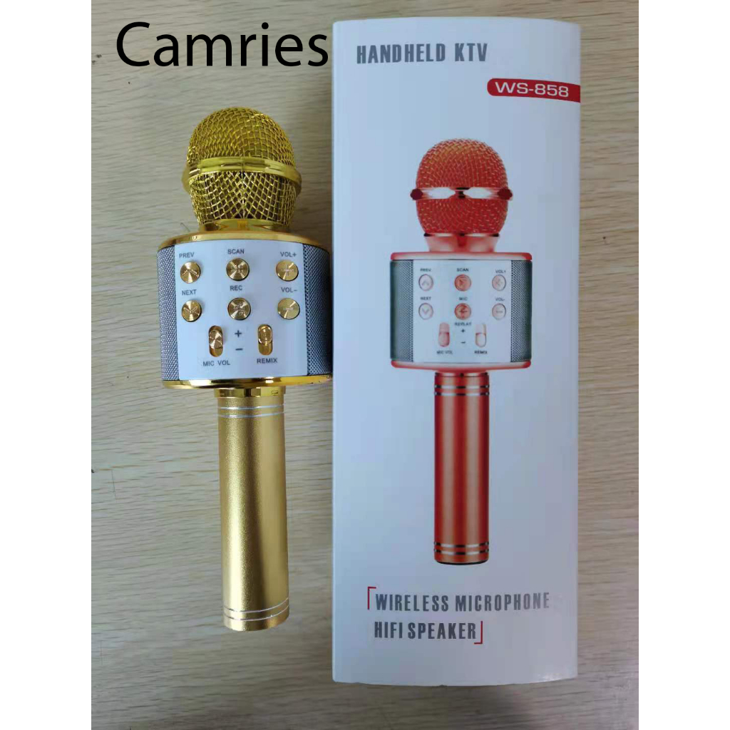 Micro Hát Karaoke Bluetooth Không Dây WS-858-camries;p98787