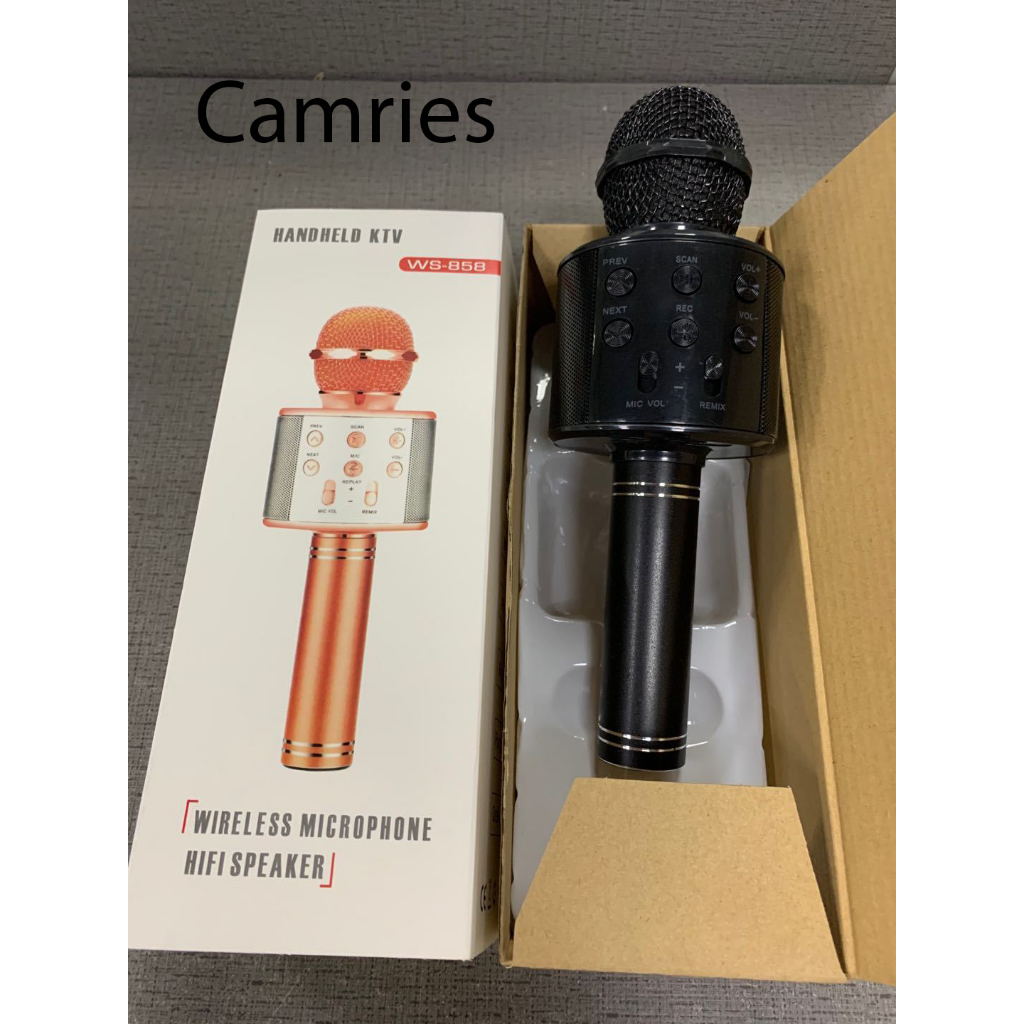 Micro Hát Karaoke Bluetooth Không Dây WS-858-camries;p98787
