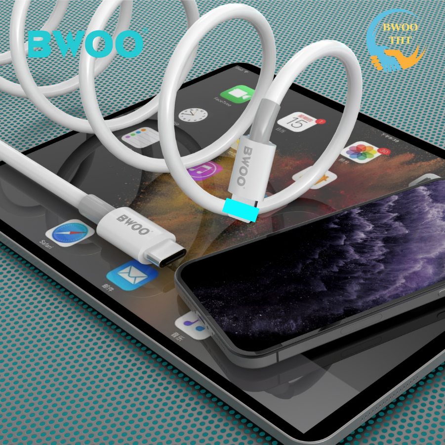 Dây sạc nhanh PD 20w chính hãng BWOO X193 cáp silicon dùng cho 14 13 12pro 11promax xsmax ...