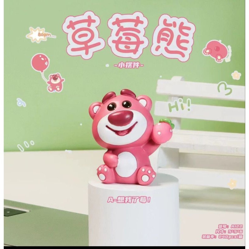 Tượng thạch cao gấu dâu ngộ nghĩnh mini 🍓