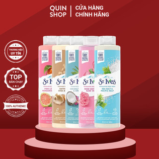 Sữa Tắm Dưỡng Ẩm, Tẩy Tế Bào Chết, Giảm Mụn, Mờ Thâm St.Ives Oatmeal & Shea Butter, Pink Lemon, Sea Salt Body Wash