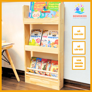  Kệ Sách Montessori Decor Phòng Trẻ Em Để Sách Đồ Chơi Đồ Dùng Trẻ Em Treo Tường Và Để Sàn Chất Liệu Gỗ Thông 