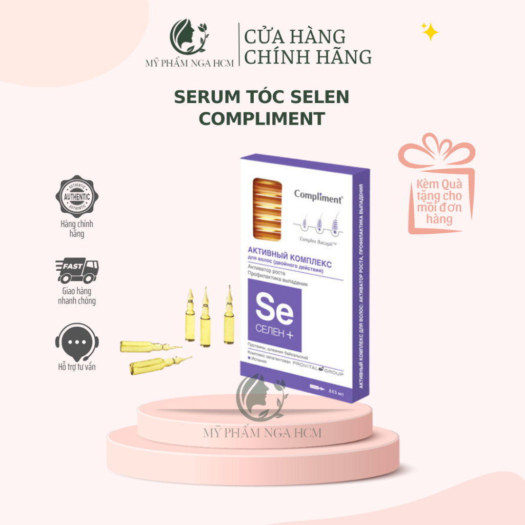 Tinh chất serum giúp mọc tóc giảm rụng tóc và nhanh dài tóc Compliment SE SELEN+