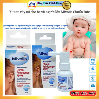Xịt tan ráy tai cho bé và người lớn Mivolis Chuẩn Đức