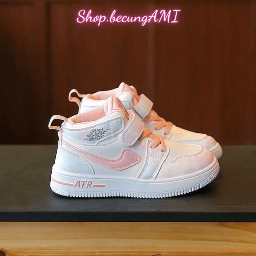 Giày thể thao bé gái in hình công chúa Elsa đế nhẹ mềm màu Hồng 26-37 Giày thể thao cho bé Giày bata bé gái Giày trẻ em