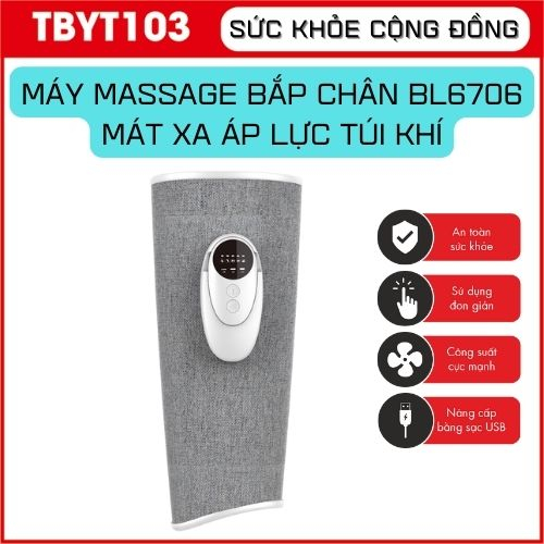 Máy mát xa bắp chân BL-6706, massage áp lực túi khí