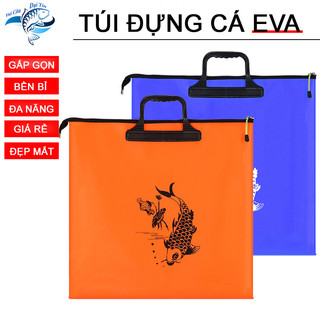 Túi đựng cá, đựng rọng, đựng phụ kiện câu cá chất liệu eva màu cam - gấp gọn tiện lợi