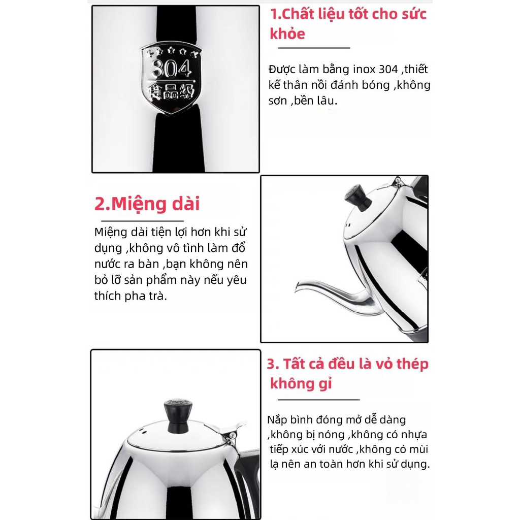 Ấm đun nước điện cho gia đình ,khách sạn ,tự động pha trà ấm 1.5L