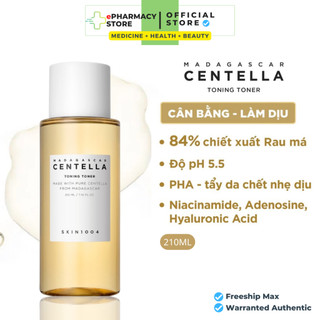 Toner Skin1004 Madagascar Centella Toning - Nước hoa hồng rau má  Dịu Nhẹ Dành Cho Da Mụn 210ml