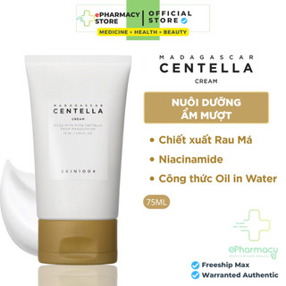 Kem Dưỡng Ẩm Rau Má Skin1004 Madagascar Centella Cream giảm mụn, phục hồi da mụn 75ml