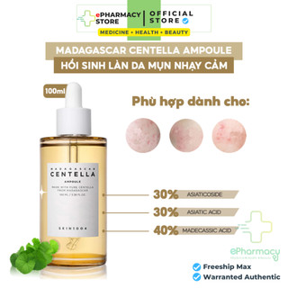 Tinh Chất Rau Má Skin1004 Madagascar Centella Ampoule - Serum giảm mụn, phục hồi da nhạy cảm 100ml
