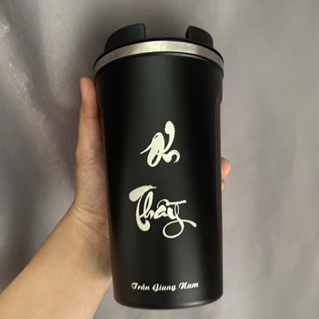 Ly giữ nhiệt 510ml inox 304 khắc tên - quà tặng văn phòng