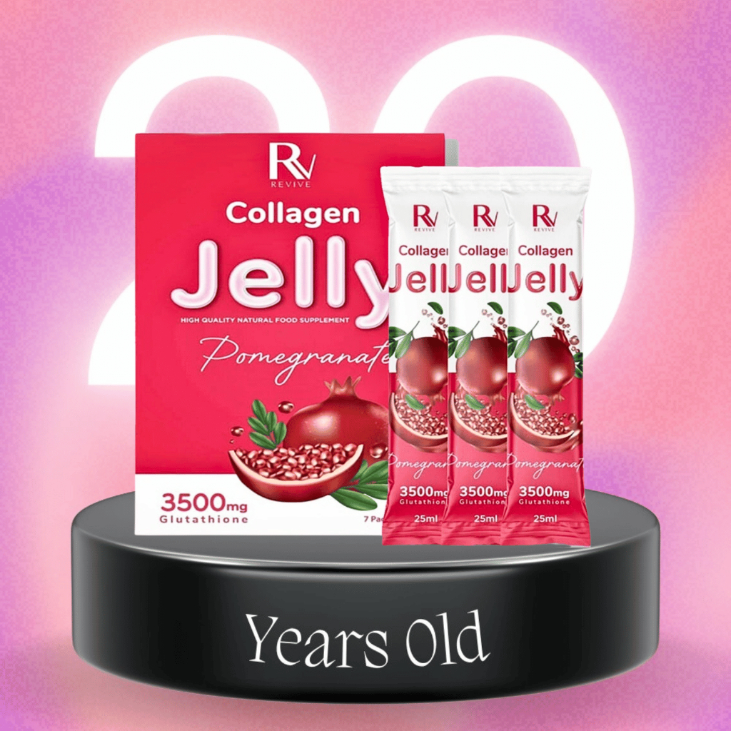 Thạch Lựu Trắng Da Thuỵ Sĩ Revive Jelly Collagen - Full Hộp (7 Gói)