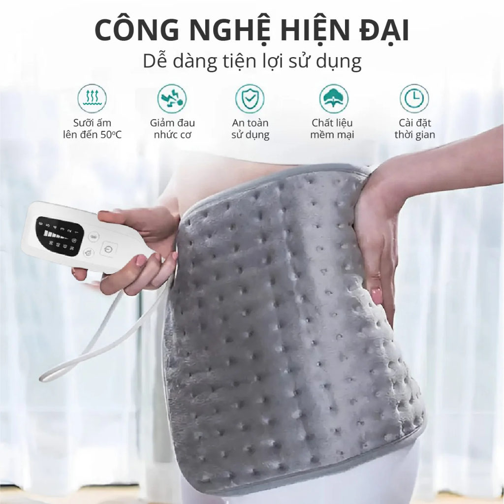 Thảm Chườm Nóng Kachi MK363 giảm đau nhức, sưởi ấm