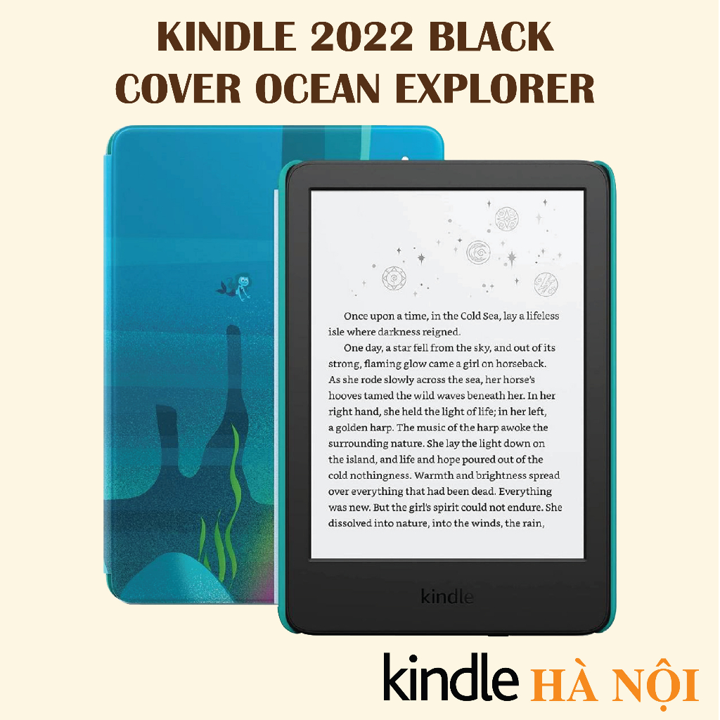 Máy đọc sách Kindle 2022  bộ nhớ 8/16GB, tài khoản Amazon Freetime, Bluetooth, Audible