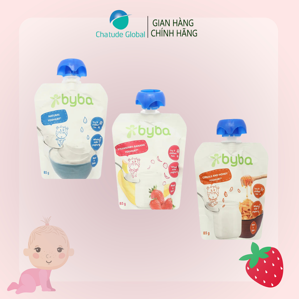 SỮA CHUA NGUỘI BYBA NHẬP KHẨU TÂY BAN NHA, 6M+