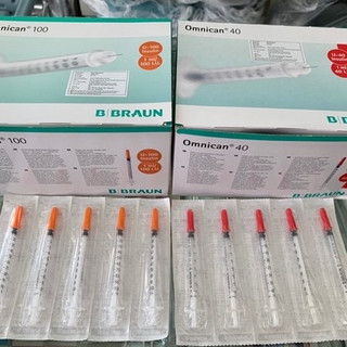 Hộp 100 kim tiêm dưỡng chất, kim tiêm tiểu đường insulin, kim tiêm thẩm mỹ omnican bbraun