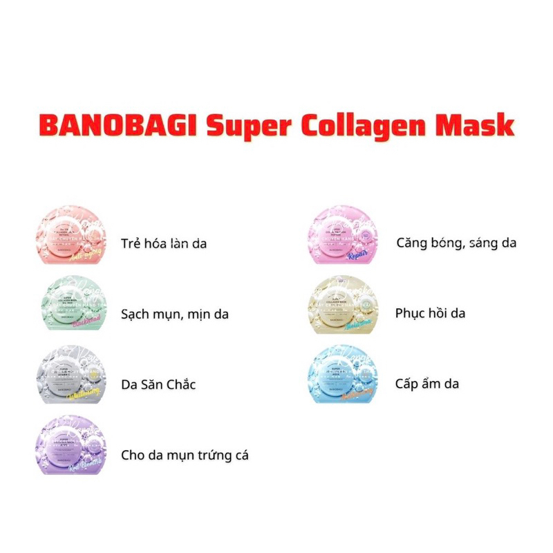 Mặt Nạ Giấy Banobagi Vita Genic Jelly Mask, Stem Cell, Collagen Bổ Sung Vitamin Dưỡng Da Thần Thánh Hàn Quốc 30ml