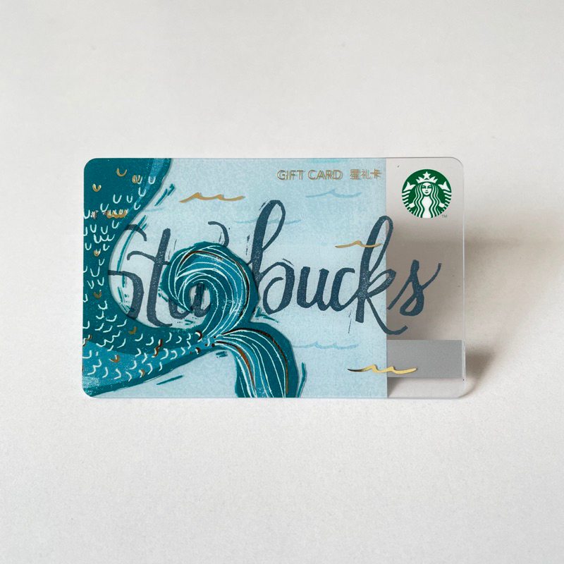 2507-34 THẺ STARBUCKS NHỰA CN 2016 FISH TAIL SIREN, thẻ có trầy (thẻ đã sử dụng, dùng để sưu tầm)