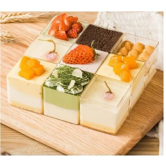 SET 10  CỐC MOUSSE VUÔNG 4245