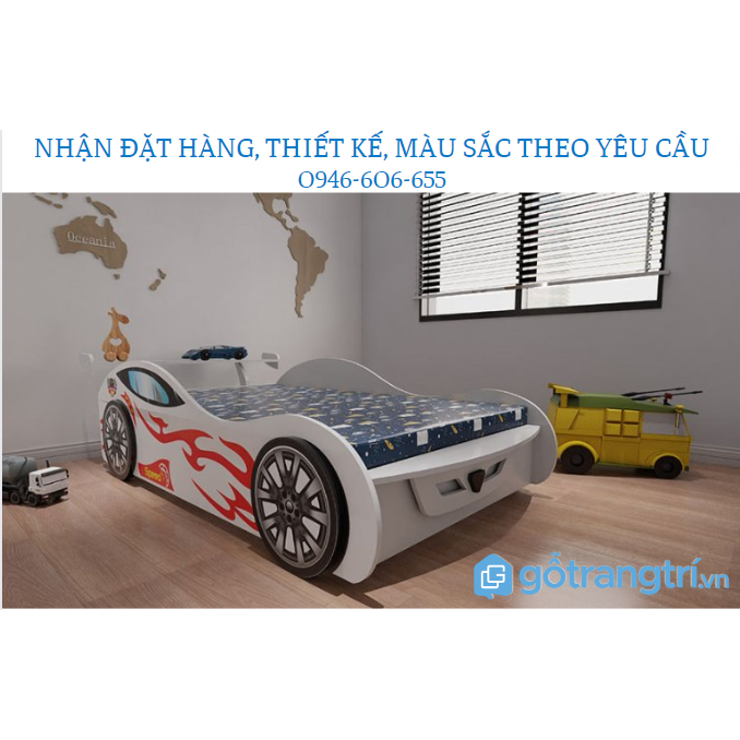 Giường Ngủ Ô Tô Cho Bé Gỗ MDF Thái Lan Giao Hàng Tận Nơi GHSB - 223