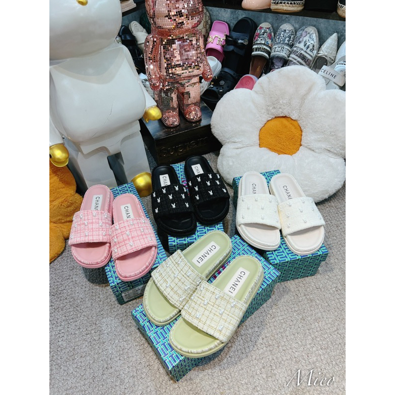 Dép lê thỏ quai dạ- dép quai ngang- Hàng QC fullbox