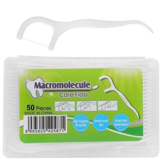 Hộp 50 Tăm Chỉ Nha Khoa Chăm Sóc Răng Miệng - Tăm Xỉa Răng Không Gây Đau Nướu, Làm Sạch Kẽ Răng