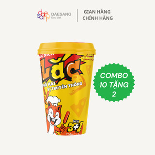 Combo 10+2 cốc xúc xích lắc 2 vị sóc đầu bếp daesang đức việt 56g