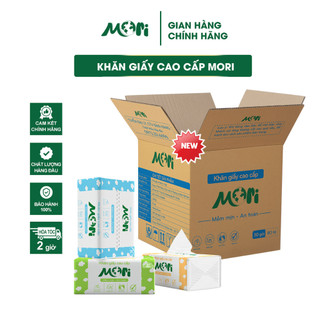 Thùng Giấy Ăn Gói Rút MORI Cao Cấp 30 Gói, 16 Gói Nhỏ Tiện Lợi