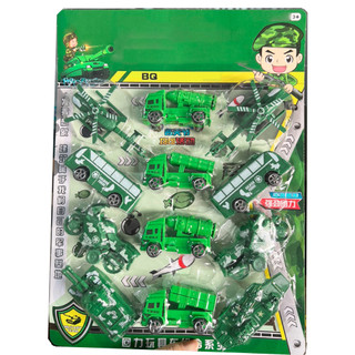 Đồ chơi vỉ 8 ô tô quân sự chạy đà đồ chơi cho bé