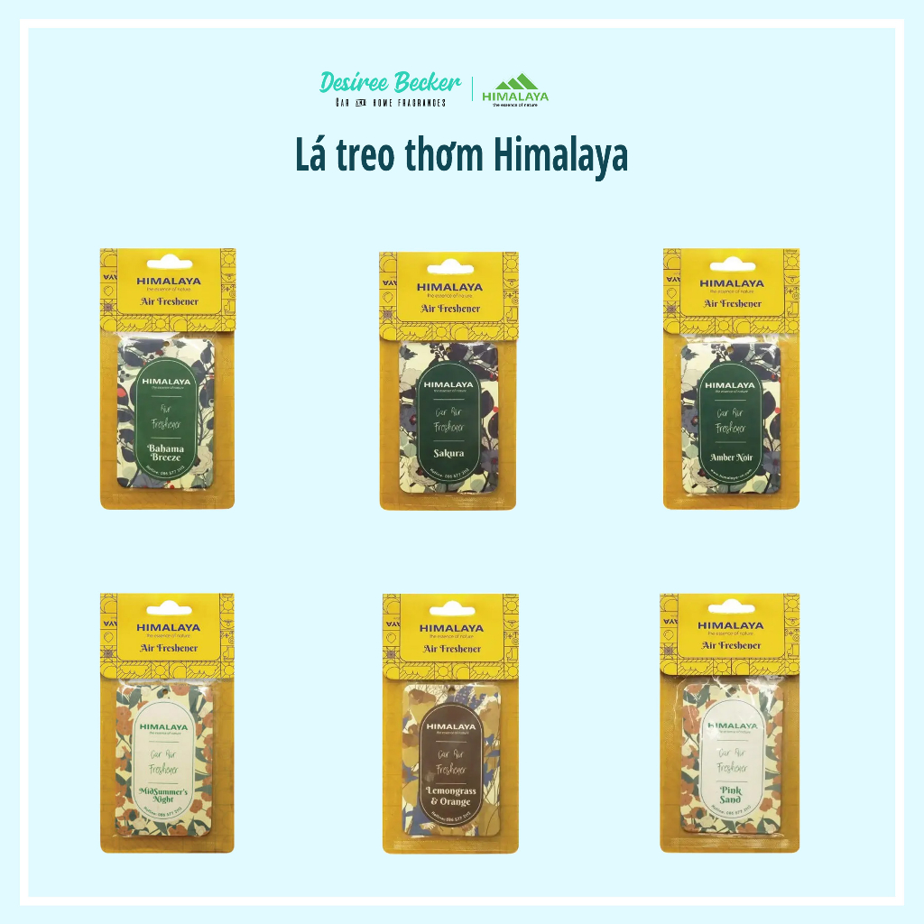 Lá thơm treo xe ô tô HIMALAYA size S/M
