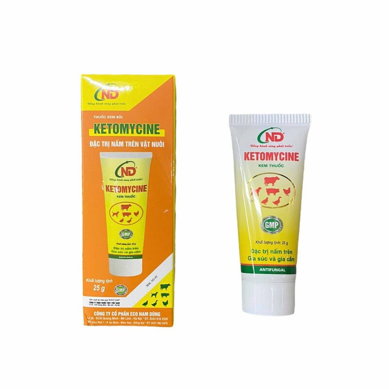 Kem bôi nấm, viêm da cho chó mèo Ketomycin 25g an toàn lành tính
