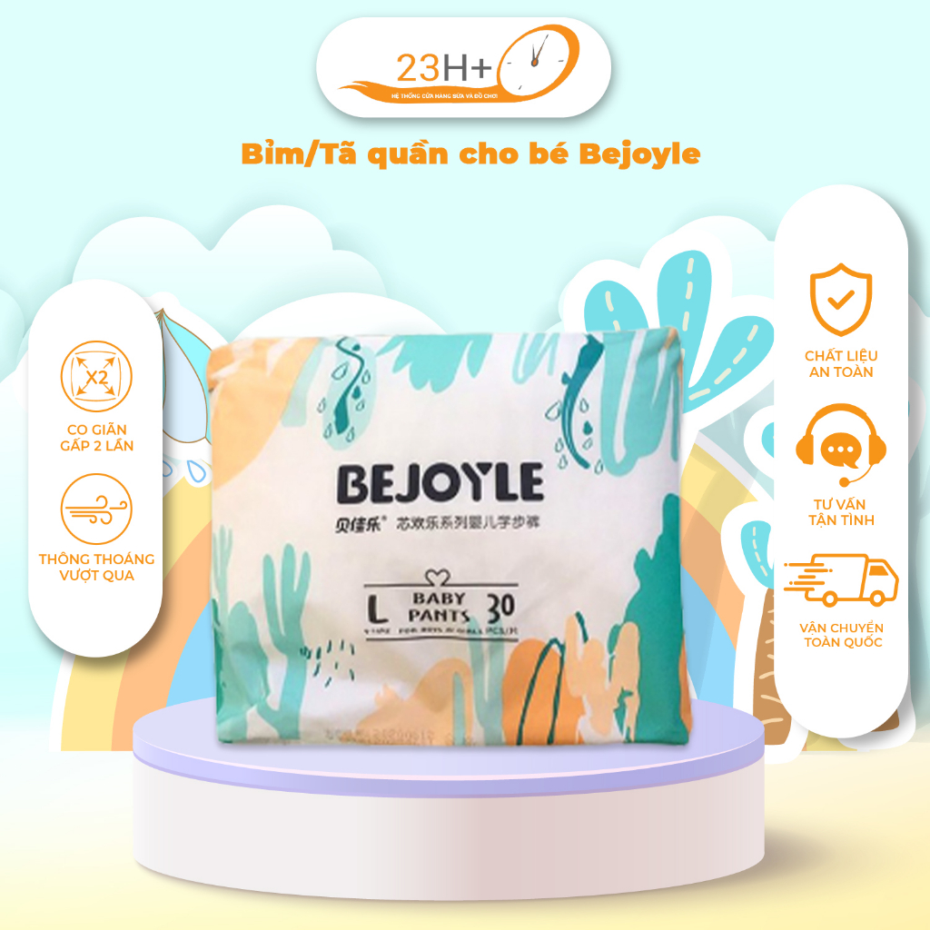 Tã quần 2 lớp chống tràn siêu mỏng thấm hút dành cho bé, Bỉm Bejoyle Nội Địa Trung nhiều size - 23h.shop
