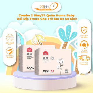 Combo 2 Bỉm/Tã Quần Home Baby Nội Địa Trung Cho Trẻ Em Bé Sơ Sinh Size M42/L39/XL36/XXL33/XXXL30