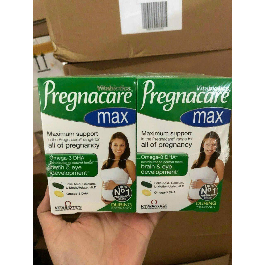 Vitamin tổng hợp cho bà bầu Pregnacare Max, Anh  bổ sung Vitamin C, D3, DHA, Axit Folic cho bà bầu, mẹ sau sinh