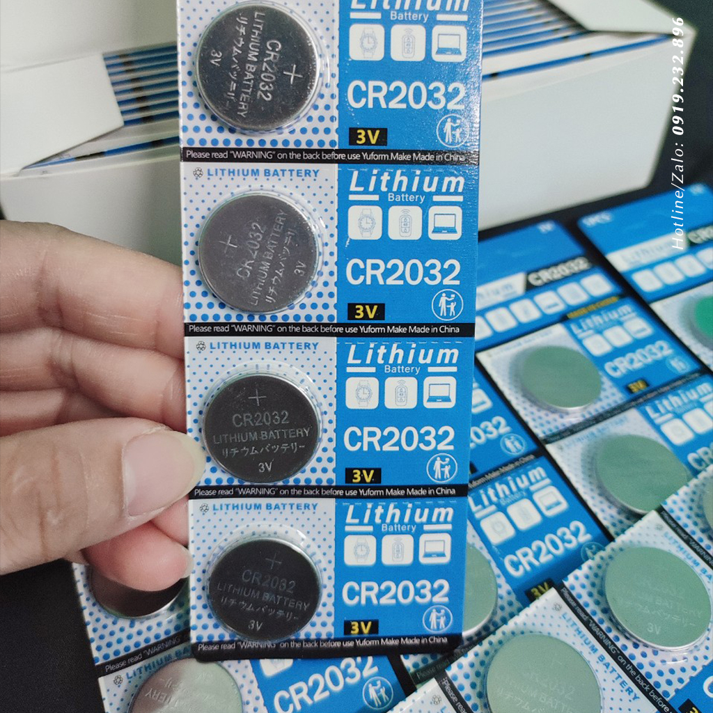 Pin CR2032 Chính Hãng Cho Máy Lên Dây, Máy Tính, Cân Điện Tử - Pin Đồng Xu CMOS Lithium 3V