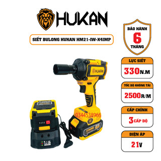 Máy siết ốc bulong hukan hk-x4 imp lực siết 330n.m compart pin 21v