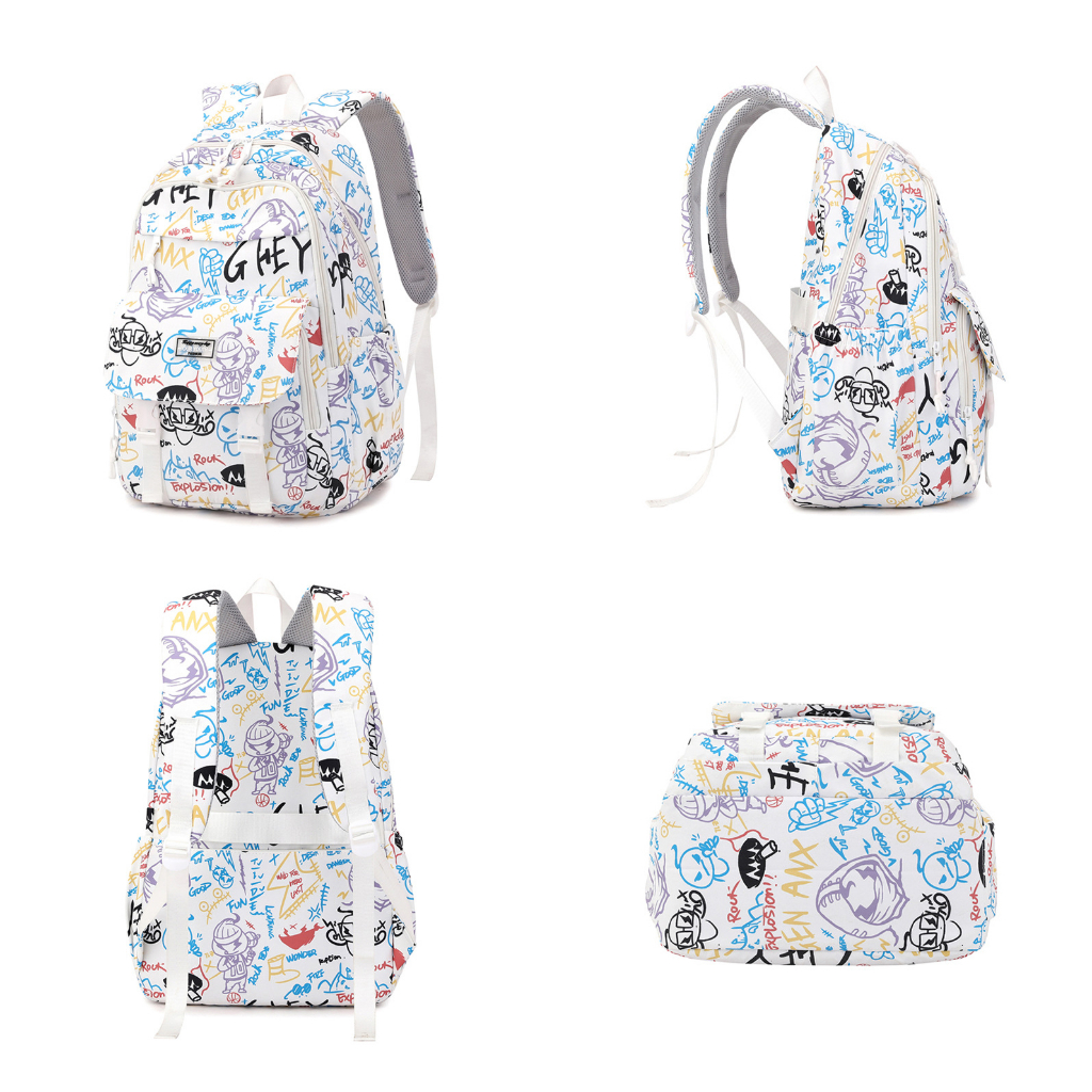 Balo ulzzang học sinh sinh viên đi học thời trang unisex nam nữ hàn quốc màu sắc cá tính 9567