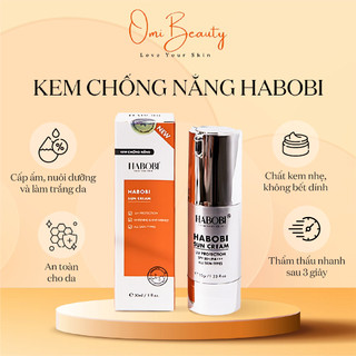 Kem chống nắng nâng tone habobi suncream, kem chống nắng bảo vệ da với spf 50+ pa+++ - omi beauty