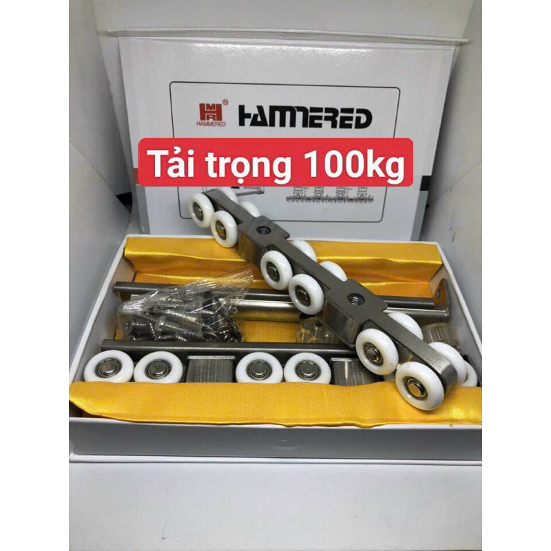 Bánh xe lùa treo 12 bánh tải trọng 100kg .