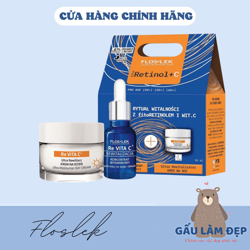 Trọn Bộ 2 Món Dưỡng Da Floslek Re Vitamin C