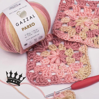 CROWN Cuộn len cotton pha acrylic Gazzal Pareo