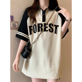 Áo thun nữ tay lỡ form rộng có cổ