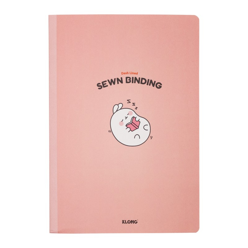 Vở học sinh may dán gáy B5 kẻ ngang nét đứt 120 trang - 60 tờ 70gsm, tập MS 801 KLONG bìa thỏ béo dễ thương