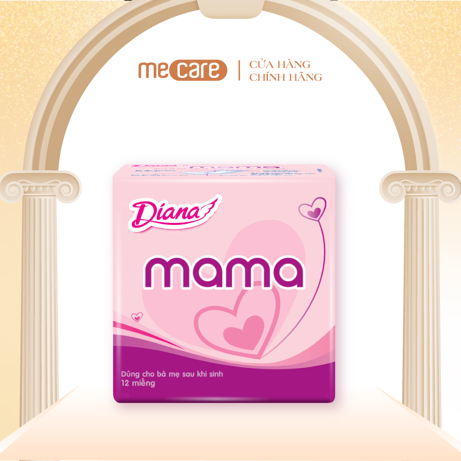 Băng vệ sinh Diana Mama 12 miếng/gói Cho Phụ Nữ Sau Sinh thấm hút nhanh mềm mại khô thoáng