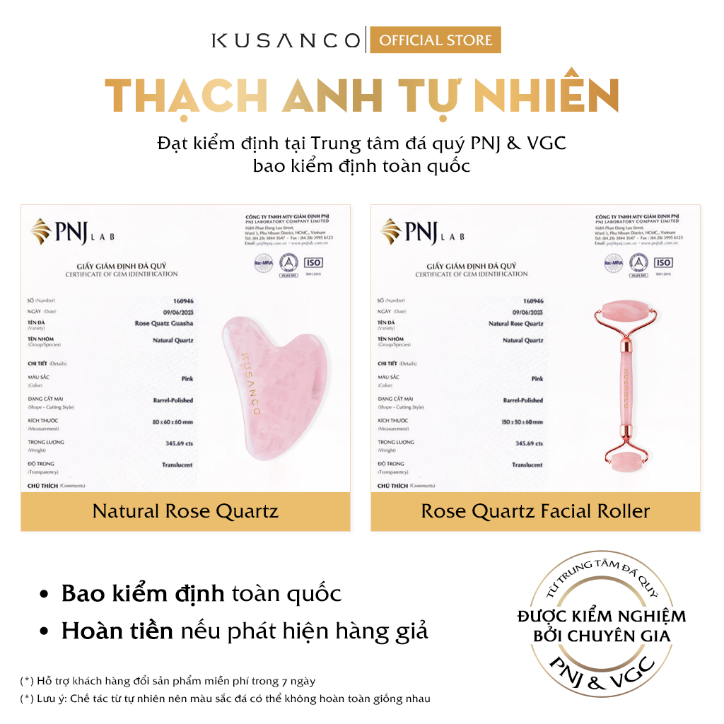 Đá massage mặt guasha Kusanco, guasha nâng cơ thon gọn mặt và trẻ hóa làn da