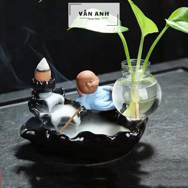 Thác Khói Ngược Trầm Hương theo mệnh Tặng kèm 10 nụ trầm - Đồ Phong Thủy Giúp thư giãn, thanh tẩy, giảm stress