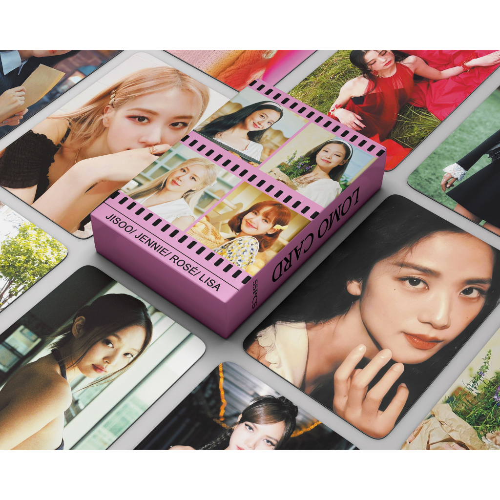 Thẻ Lomo card BlackPink bo góc Born Pink Album Thần Tượng Kpop - Tím Phim Nơ Vàng